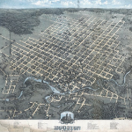 Bird's eye view of the city of Houston 1873