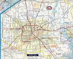 Houston Area Travel Map 1967